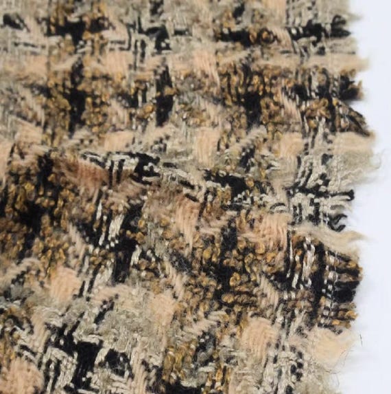 Tweed wool fabric by the yard