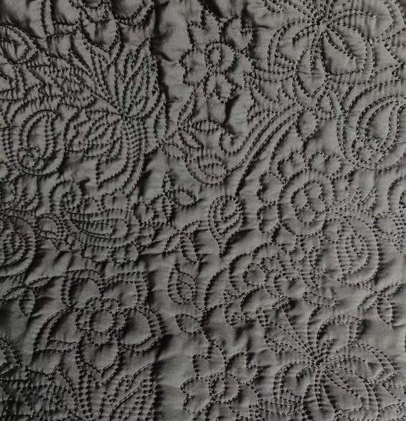 Embroidered Textured quilted padded fabric by the yard