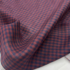 Yarn dyed linen fabric, plaid checks gingham checkered linen fabric by the yard