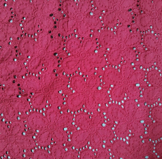 Embroidery cotton fabric By the yard