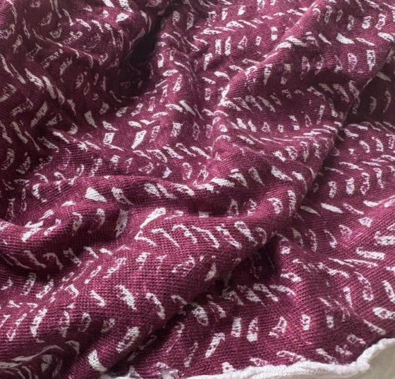 Print Knit linen jersey fabric by the yard