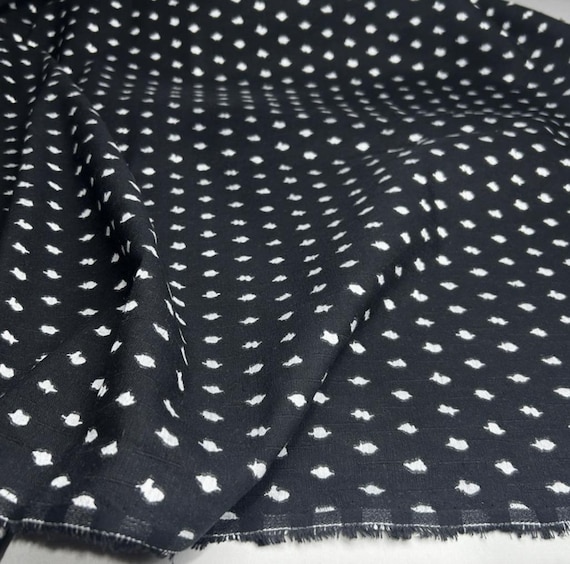Jacquard linen fabric by the yard
