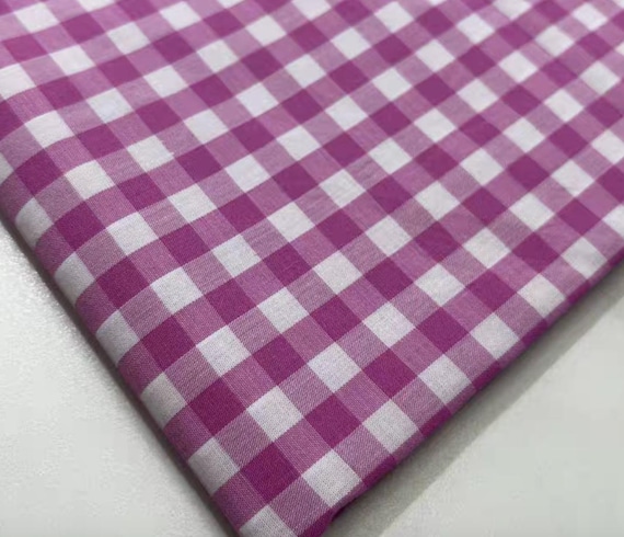 Multi-color Plaid cotton fabric by the yard