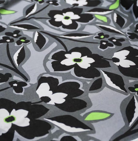 Floral Print Silk cotton fabric by the yard