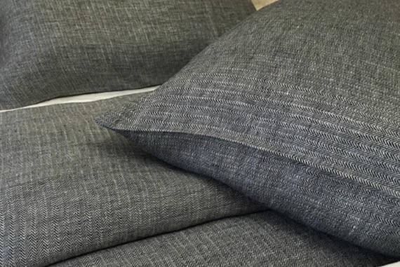 Multi Options Extra Wide Herringbone Linen Fabric by the yard 110'' Wide