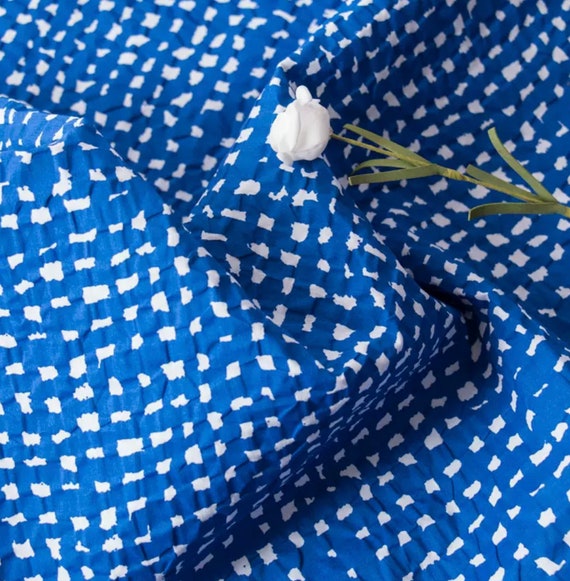 Textured cotton fabric by the yard