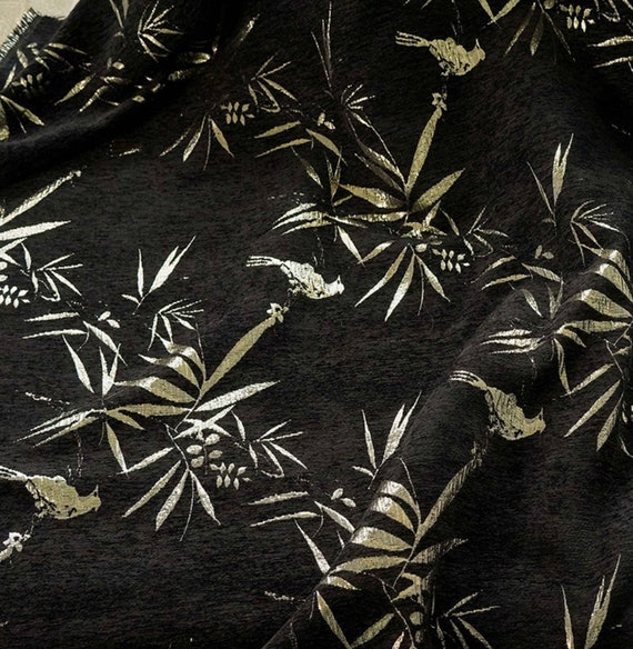Jacquard brocade fabric by the yard