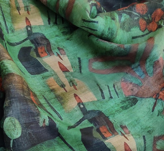 Print ramie fabric by the yard