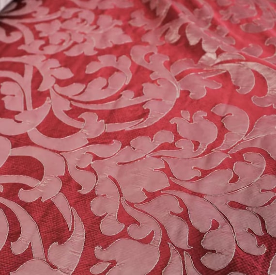 Jacquard silk fabric by the yard