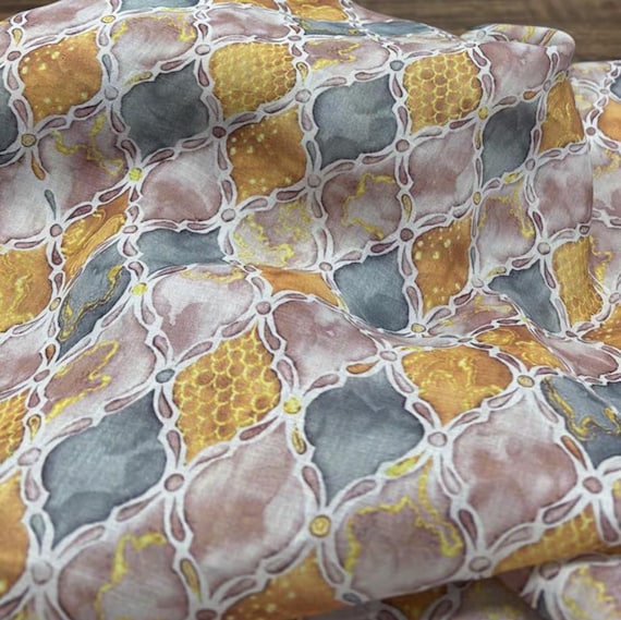 Print ramie fabric by the yard