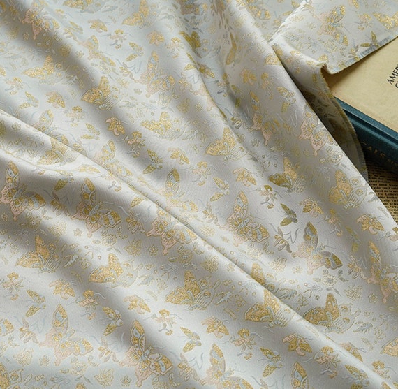 Jacquard brocade fabric by the yard