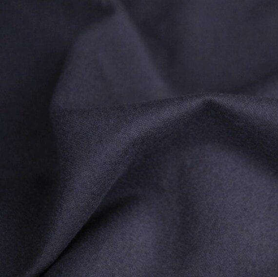 Navy Wool fabric by the yard