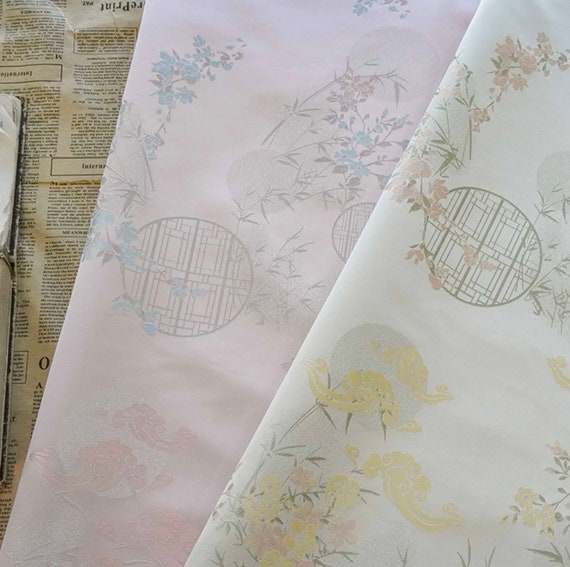 Jacquard brocade fabric by the yard
