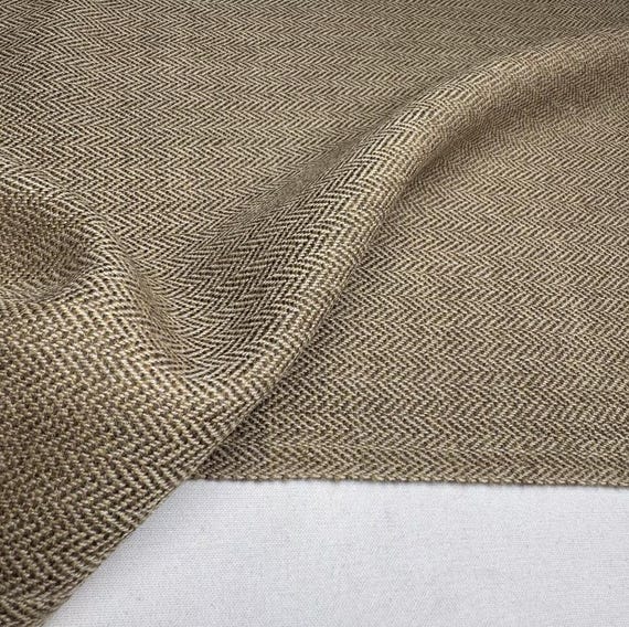 Herringbone wool fabric by the yard