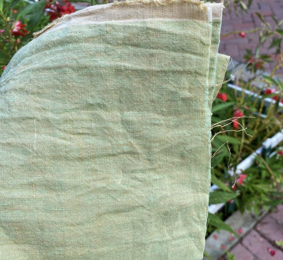 Yarn dyed iridescent linen fabric by the yard
