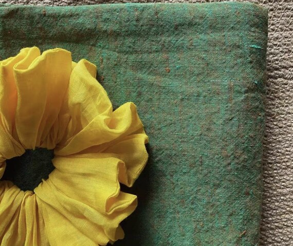 Yarn dyed iridescent linen fabric by the yard