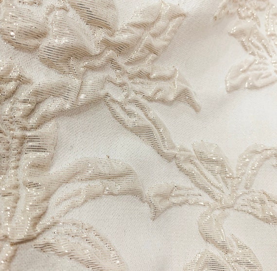Jacquard brocade fabric by the yard