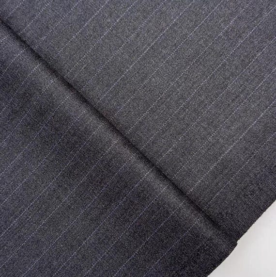Striped Worsted Wool fabric by the yard SUITING Fabric