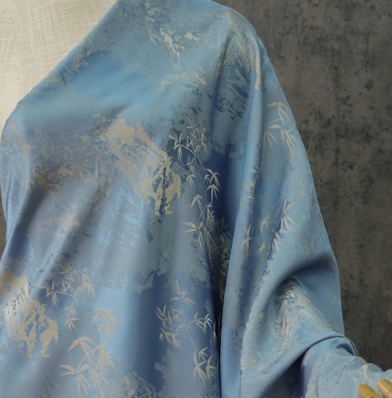 Jacquard floral fabric by the yard