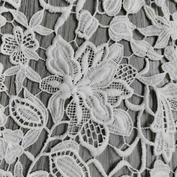Embroidery fabric, Embroidery Flowers, Guipure lace fabric Sold by Meter