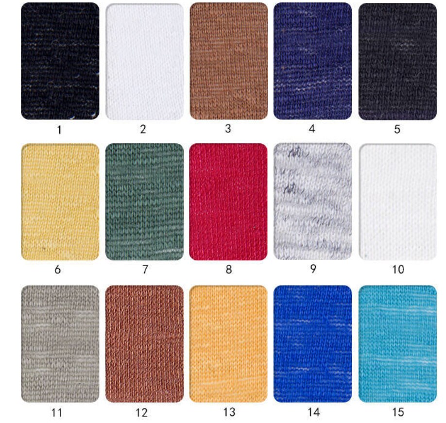 Multi color options knit linen jersey fabric by the yard Etsy