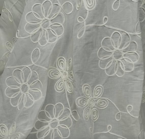 Embroidery cotton fabric By the yard