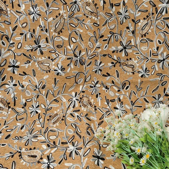 Embroidery cork fabric by the yard