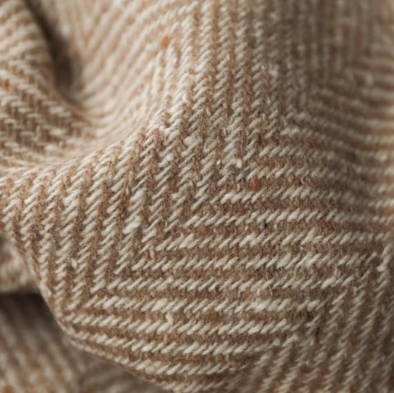Herringbone Wool Fabric by the yard