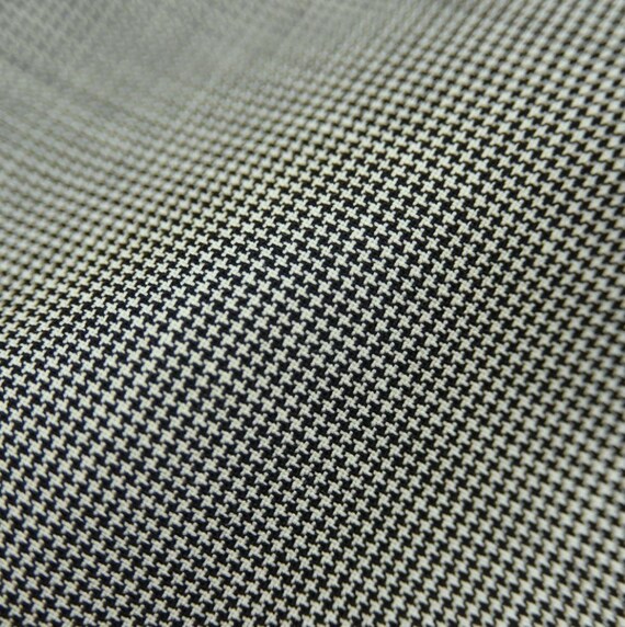 Houndstooth Worsted Wool fabric by the yard