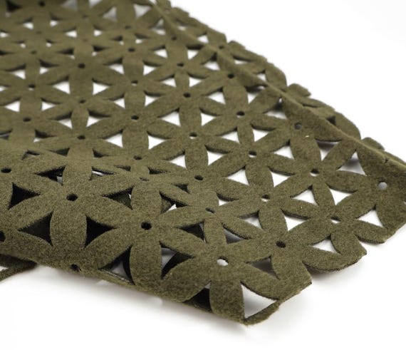 Hollowed floral fabric by the yard