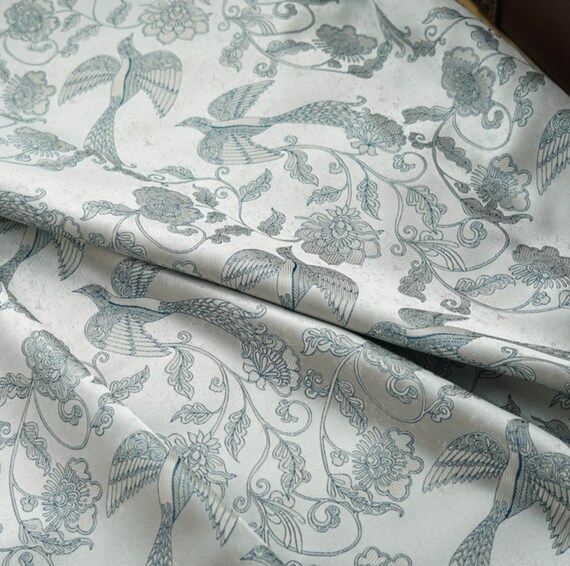 Jacquard brocade fabric by the yard