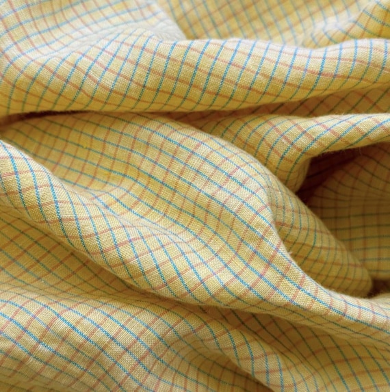 Yarn dyed plaid checks gingham checkered linen fabric by the yard