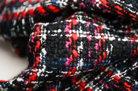 Italian fabric metallic tweed Wool fabric by the yard