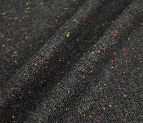 Colorful Specks tweed wool fabric by the yard