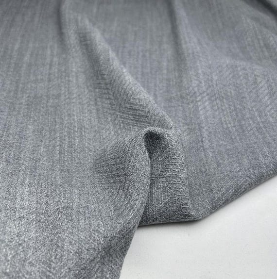 Herringbone wool fabric by the yard
