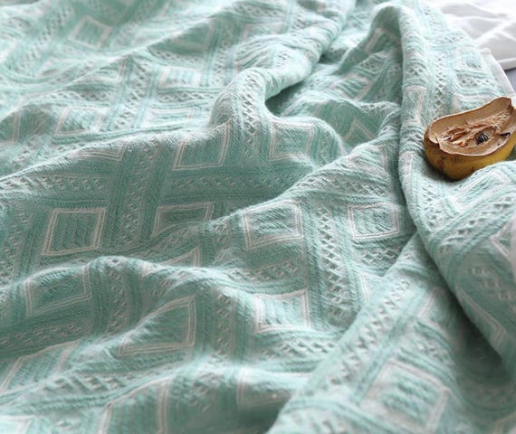 Extra Wide Jacquard Linen Fabric by the yard - 280cm Wide