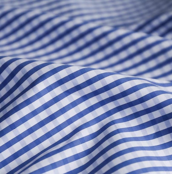 Plaid cotton fabric by the yard