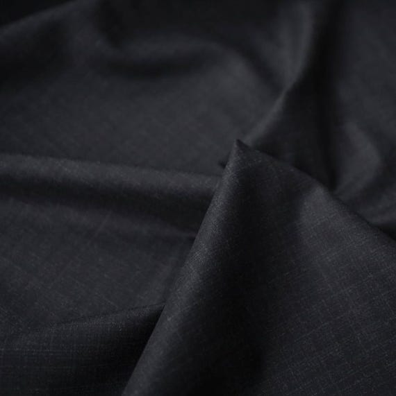 Plaid wool fabric by the yard