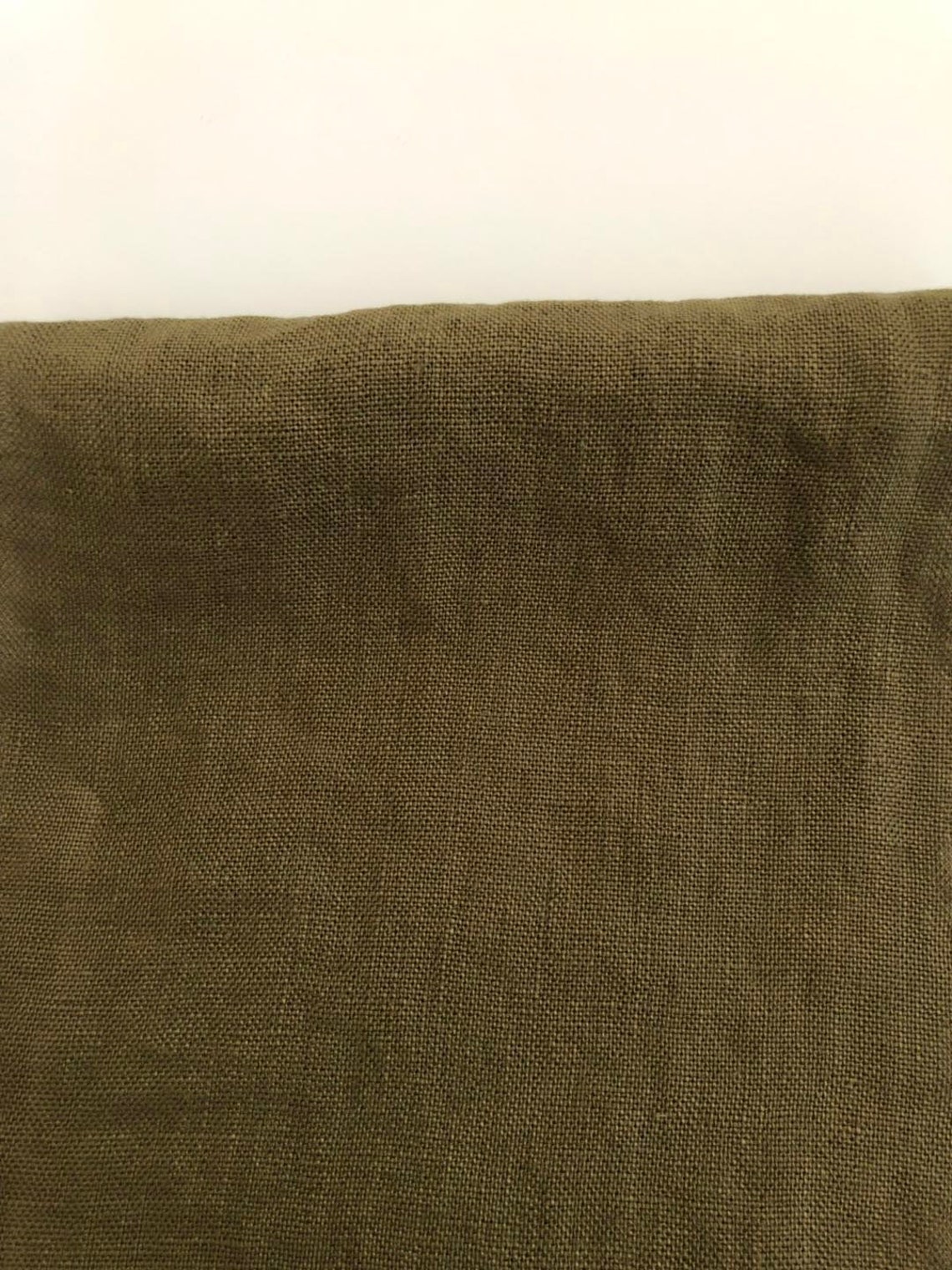 Green hemp fabric 270gsm by the yard ON SALE Etsy