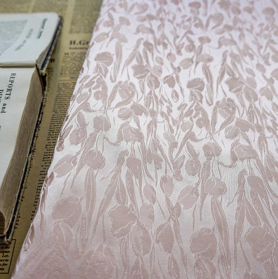 Tulip Jacquard brocade fabric by the yard