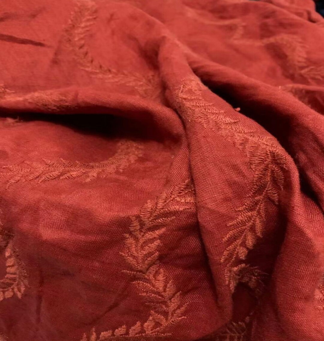 Embroidery Linen Fabric by the Yard Etsy