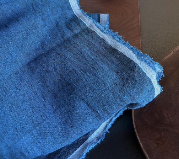 Yarn dyed iridescent linen fabric by the yard