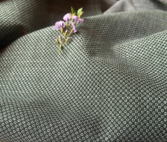 Jacquard linen fabric by the yard