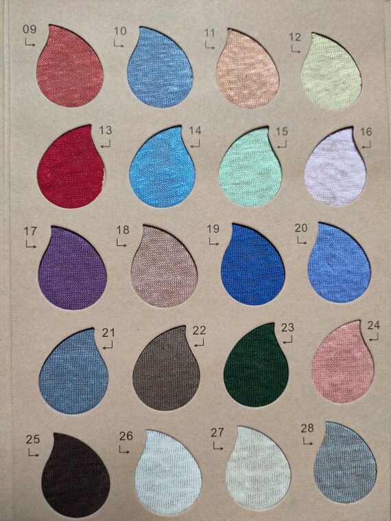 Multi color options Knit linen fabric by the yard
