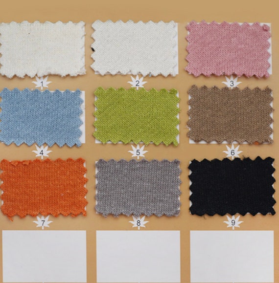 340gsm Knit hemp organic cotton fleece fabric by the yard
