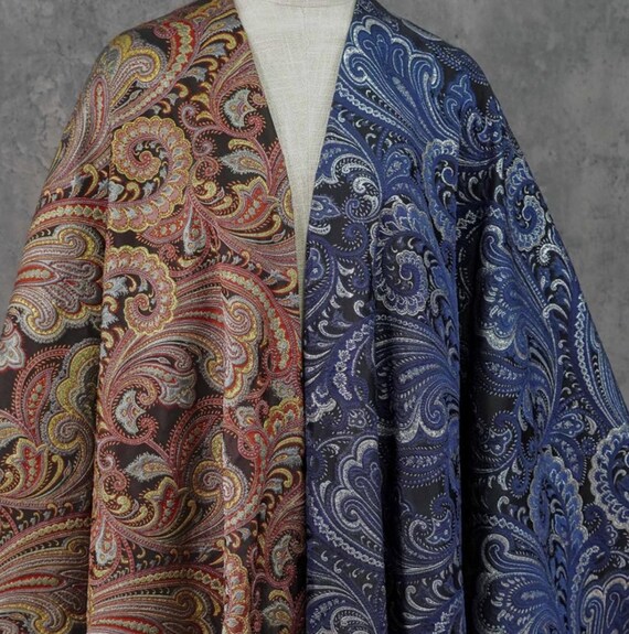 Jacquard brocade fabric by the yard