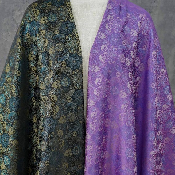 Jacquard brocade fabric by the yard