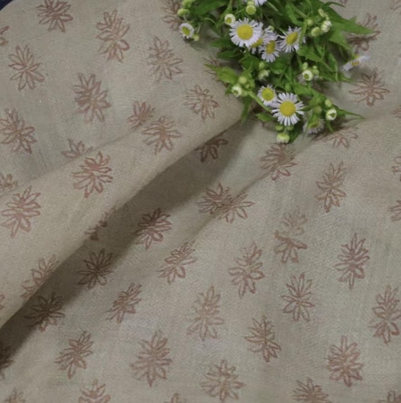 Print ramie fabric by the yard for blouses, dresses,  skirts, clothes fabric