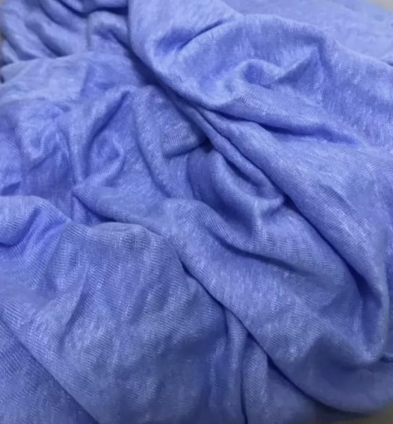 Knit linen jersey fabric by the yard