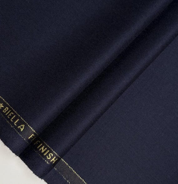 Worsted wool fabric by the yard